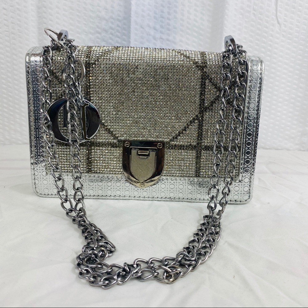 Silver studded crossbody bag